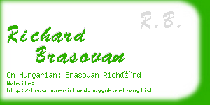 richard brasovan business card